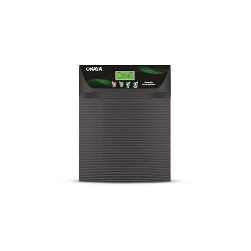 Okaya ATSW 6650 Hi-Capacity Inverter for Home, Office & Shops | 6100VA/48V Pure Sinewave | Reliable Power Backup | Supports 4 Inverter Battery | LED Display | Fast Charging | with 36 Months Warranty