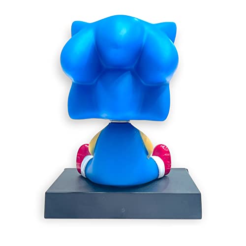 Image of AUGEN Super Hero Sonic Action Figure Limited Edition Bobblehead with Mobile Holder for Car Dashboard, Office Desk & Study Table (Pack of 1)