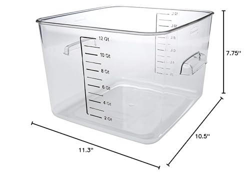 Rubbermaid Commercial Products FG631200CLR Space Saving Square Food Storage Container thumb #8