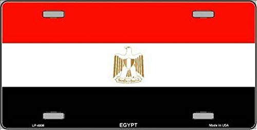 Placa de matrícula con bandera de Egipto de 6 x 12 pulgadas