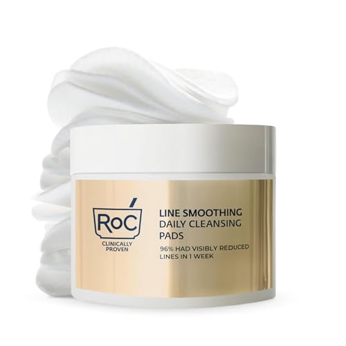 RoC Resurfacing Disks, Hypoallergenic Exfoliating Makeup Remover Pads for Wrinkles and Skin Tone,...