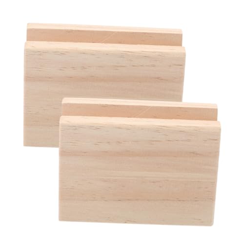 LALAFINA 2pcs Wooden Bed Risers and Furniture Heightening Pads for Sofa Table and Chair Support Easy Install Blocks for Increased Under-Furniture Storage