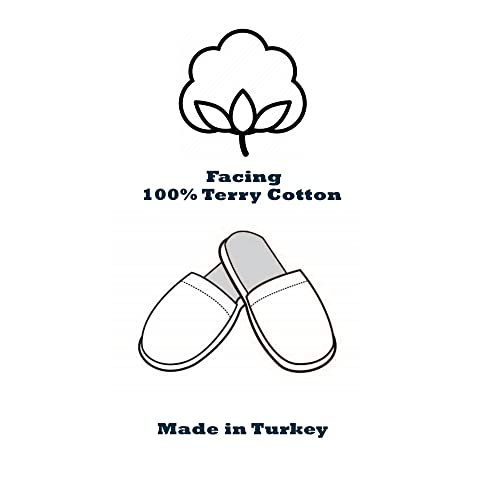 Arus Men's Cotton Slippers Turkish Terry Cloth for Spa and Bath3