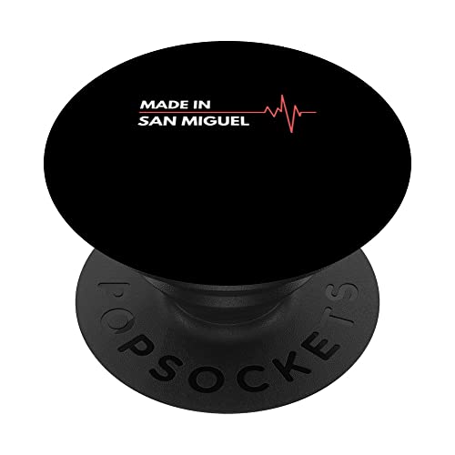 Made In San Miguel Costa Rica City Of Birth Hometown PopSockets Swappable PopGrip, Black