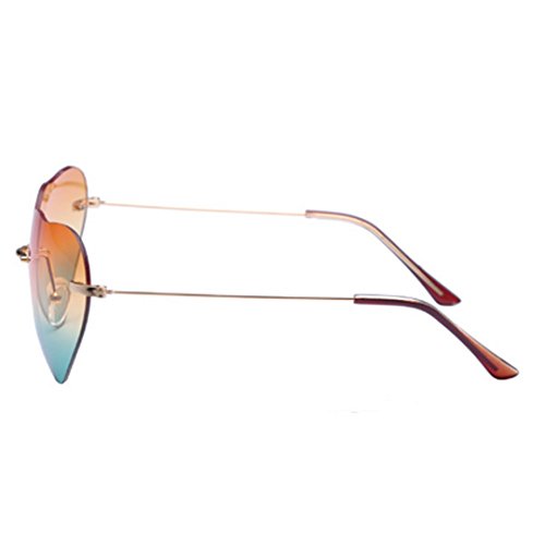 AiSi Heart-Shaped Sunglasses Ladies UV400 Polarized Mirror Sunglasses Color Gradient Film Glasses Driving Travel Fishing Golf Color Lenses - Image 3