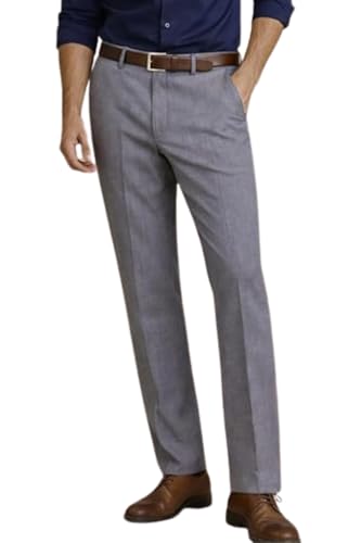 Image of Louis Philippe Men's Regular Fit Everyday Smart Wear Comfort Stretch Work Ready Solid Formal Trouser