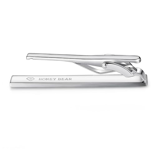 Image of HONEY BEAR 5cm /5.4cm /6cm Mens Tie Clip Bar for Normal Size Steel Business Wedding Gift 1.97 inch /2.12 inch /2.36 inch