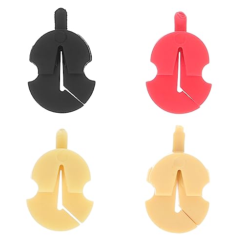 JEWEDECO 4個橡?小提琴静音器 柔軟な小提琴練習用静音器 家用静音器 色彩