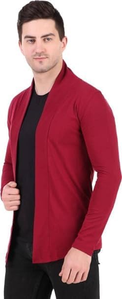 Image of DRAXSTAR Men's Cotton Shrug | Open Full Sleeve Shawl Cardigan for Men, Best for Casual Wear