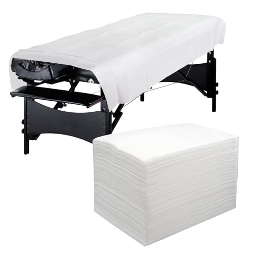 Tvvcalk 200 unidades de sábanas desechables, sábanas desechables para mesas de masaje, almohadillas desechables para camillas de masaje, spa y tatuajes, salón, tela no tejida, 80 x 180 cm (100 100 x