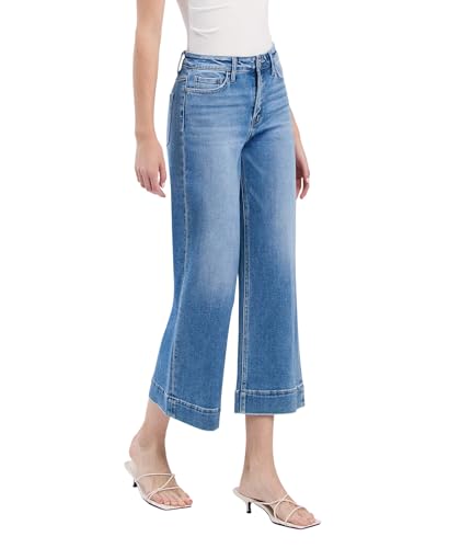 Flying Monkey High Rise Crop Wide Leg Jeans F59112
