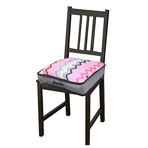 Image of COOZLY 18 Inches X 18 Inches Chairpad /Seat Cushion with Elastic Straps - Cotton Printed Design Tuf Fibre Filling | Seat Cushion (Glacier)