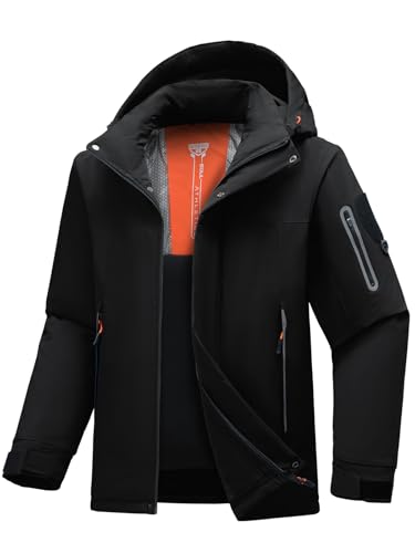 Men's Heated Jacket Waterproof with USB-A 4-Temp Control Lightweight for Skiing Hiking