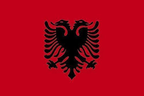 U24 Aufkleber Albanien Flagge Fahne 8 x 5 cm Autoaufkleber Sticker