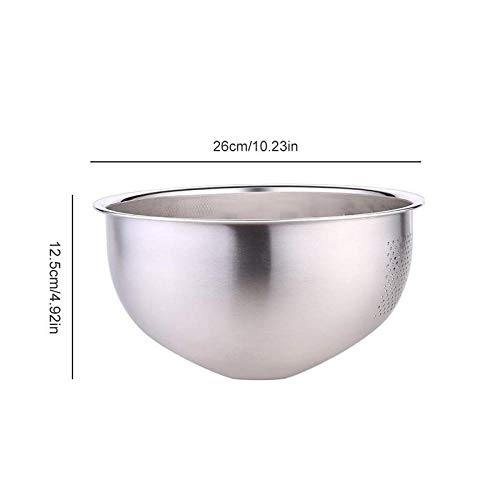 GUOJIAYI Stainless Steel Rice Washer Rice Sieve Kitchen Rice Washing Basin Household Thickened Round Drain Basket