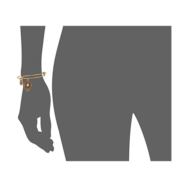 Alex and Ani A16EB101RG Guardian Angel Expandable Wire Gold Bangle Charm Bracelet