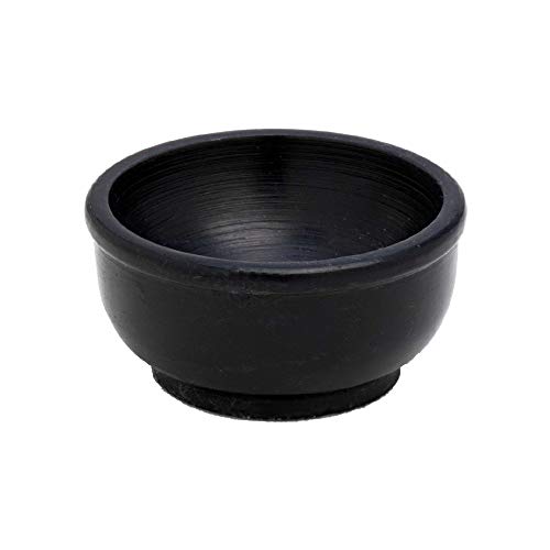 NKlaus bruciatore d'incenso nero diametro 6,5 cm ciotola decorativa in pietra ollare bruciatore d'incenso in pietra ollare 7510