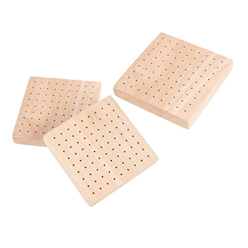 Gatuida Présentoir à Cake Pops Et Porte-sucettes En Bois Naturel 3 Pièces Multiples Trous, Support Pratique Pour Buffet, Fête Prénatale Et Présentation De Bonbons