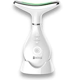 VIMINTO ® 3-in-1 Face Massager – Facial Massager Tool with Soothing Heat, Vibration, and Smart Touch – Red, Blue & Green Light Modes for Relaxation and Radiance – Compact & Portable - White