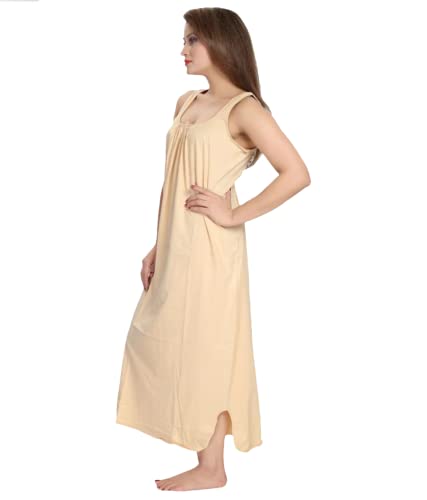 Image of H & C Full Length Women's Hosiery Cotton Fabric Long Nighty Slip /Camisole Slip /Night Wear Maxi for Women Free Size