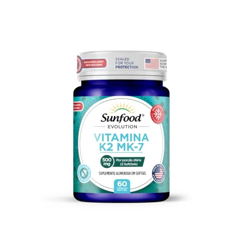 VITAMINA K2 MK-7 500MG 60 SOFTGELS SUNFOOD EVOLUTION