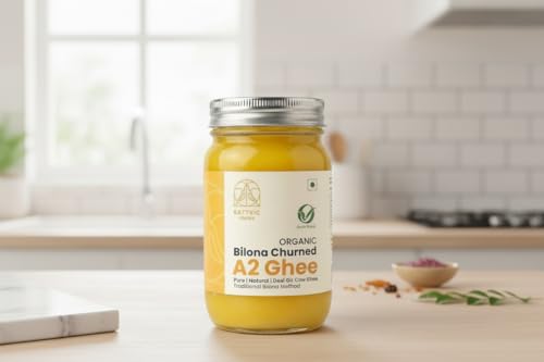 Image of Sattvic Foods A2 Gir Cow Ghee (1.6 kg) | Certified Organic, Traditional Bilona Method, Grass Fed Cows | Improves Immunity & Digestion | Consume Elixir Raw, Prepare Healthy Sweets, Saute & Fry