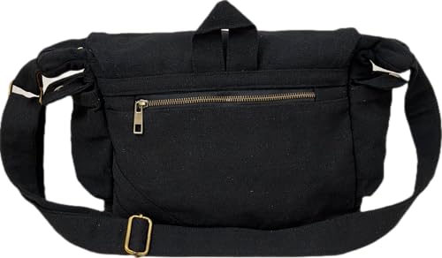 Image of ROUGH CANVAS COTTON MESSENGER BAG /BRASS ZIPPER CLOSURE /HANDMADE /ANTIQUE /VINTAGE /ECO LOVELY /UNISEX /SUSTAINABLE /HIGHLY DURABLE /WASHABLE /NATURAL