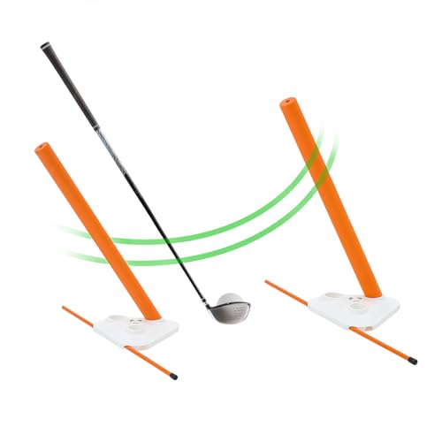 Golf Swing Training Aid - Alignment Discs & Rods | Corrects Setup, Posture, Swing Plane & Path to Fix Slice and Hook | Achieve Consistent Contact, Increase Distance & Accuracy