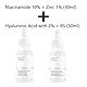Niacinamide 10% + Zinc 1% Serum,Reduziert Feine Linien,Spendet Feuchtigkeit und Hellt die Haut Auf, Feuchtigkeitsspendende, Porenverkleinerun（2 x 30 ml）