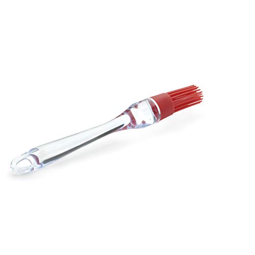 Pincel Pequeno De Silicone Vermelho Com Cabo Em Acrílico Mimo Style