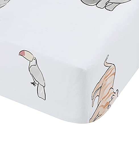 Drap-Housse Coton Double Bianca Zoo Blanc Spécial Peau Sensible