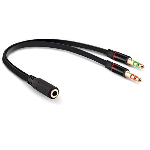 Bomcomi 1-Glisser-2 3,5 mm pour Casque écouteur Adaptateur Audio Micro-Casque Audio Splitter Converter Cover