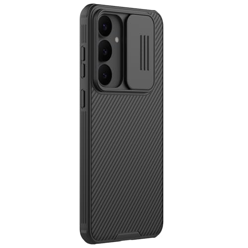 Image of Nilkin Classic Series for Samsung S25 FE Case with Camera Cover, [Camera Lens Protector] [Scratch-Resistant] [360 Full Protection] Shockproof Slim Phone Case (Black, S25-FE)