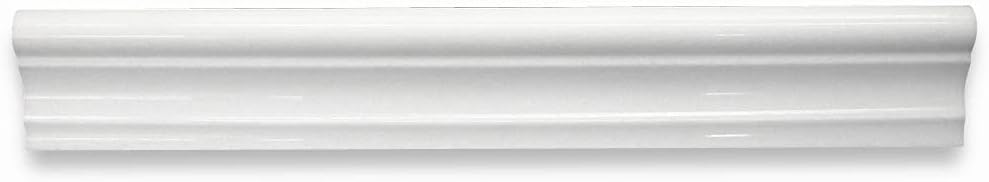 Stone Center Online Thassos White Marble 2x12 Chair Rail Trim Molding Polished Kitchen Bath Wall Floor Backsplash Shower (1 Piece)