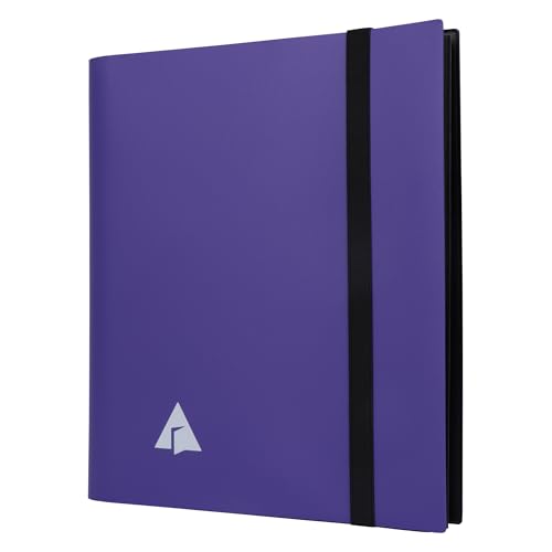 Alteagle 9 Pocket Trading Card Album Binder, Holds 828 Cards Side Loading Pocket Album for TCG -Purple