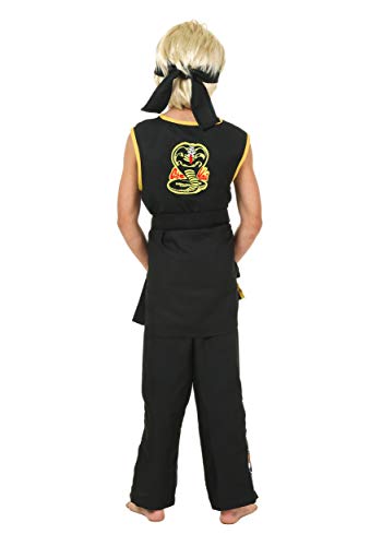 Fun Costumes KAR2232CH Kids Black Cobra Kai Costume Boys, Sleeveless Karate Gi Uniform Halloween Outfit Medium thumb #3