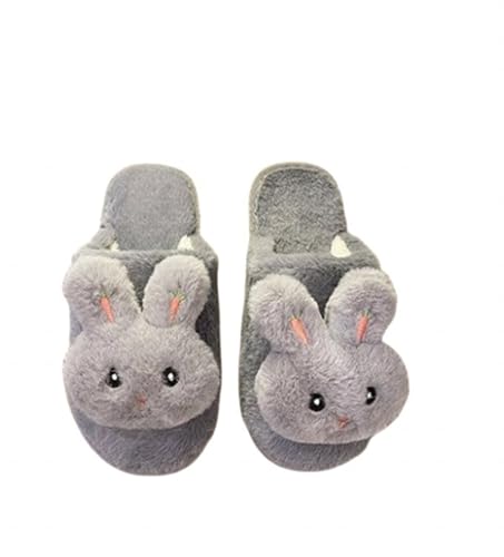 Bunny Slippers Funny Animal Slippers Bunny Indoor Warm Plush Slippers Cute Kawaii Cartoon Rabbit House Slippers Birthday Holiday Gifts for Girls Ladies
