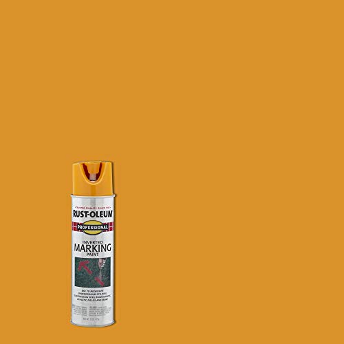 Image of Rust-Oleum 2545838 Professional Inverted Marking Spray Paint, 15 oz, Caution Yellow
