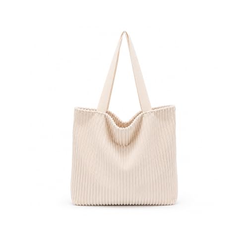 Korean Corduroy Tote Bag for Women | Large Capacity Shoulder Hand...