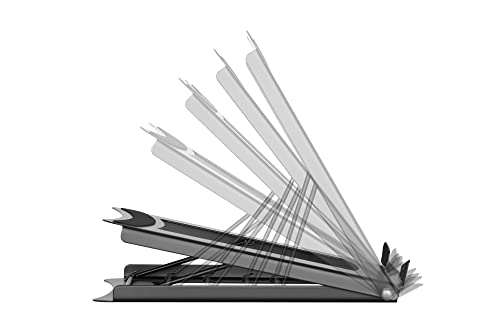 DIGITUS Laptop Stand - Adjustable in 5 Positions - for 10" to 15" Laptops - Durable Steel - Black