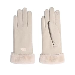 Feelorna Guantes de invierno para mujer, Guantes t...: 【Doble capa cálida y cómoda】La superficie de nuestros guantes de mujer adaptar poliéster de alta densidad que es a prueba de viento, y el interior es de lana para calentar las manos en tiempo frío. Las capas dobles traen comodidad y calidez a su mano...