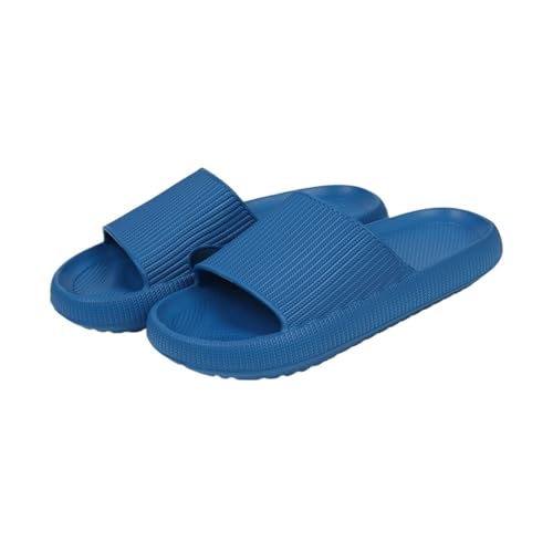 XUMKFJRE Sandalias ortopédicas for hombre, pantuflas de nube, baño verano, chanclas for parejas, sandalias antideslizantes for interiores y mujeres(Blue,40-41)