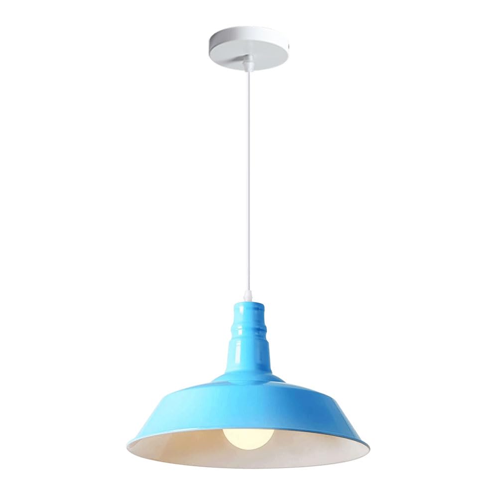 ZGDHWCR Single Head Ceiling Pendant Lamp, E26 Light Source Flush Mount Hanging Light, Nordic Industrial Style Chandelier, Living Room Balcony Kitchen Island Decoration Light Fixtures