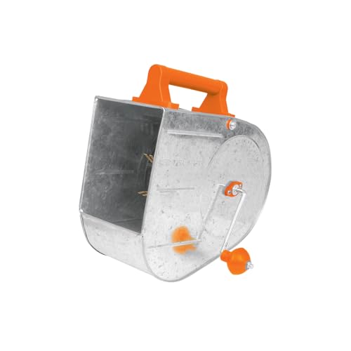 Truper Professional Galvanized Texture Applicator Stucco Sprayer Tirolera 3.5 L Capacity Adjustable Fine-to-Coarse Finish Reversible Crank Handle (Model TIRO-G /13008)
