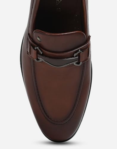 Image of Monte Carlo Mens Solid Slip on Genuine Leather Penny Loafers (201821FW)