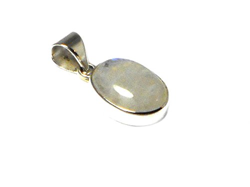 Pendentif en pierre de lune et argent 925 collier lithothérapie