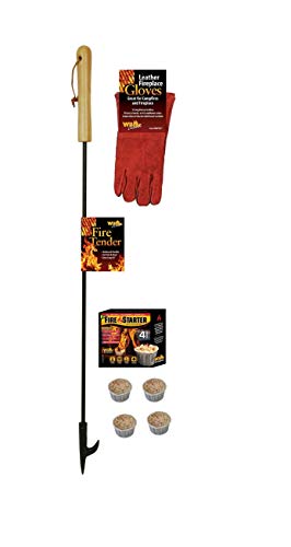 EXCURSIONS Journey To Health Fire Pit Poker Set - Fireplace Poker, Gloves