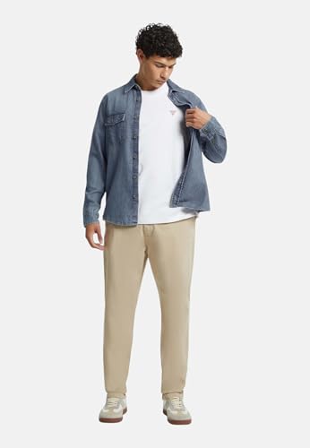 Hemden Mann Guess Jeans M4Yh56 D5Ei2 Regelmabige Gjmw Denim Licht - 4