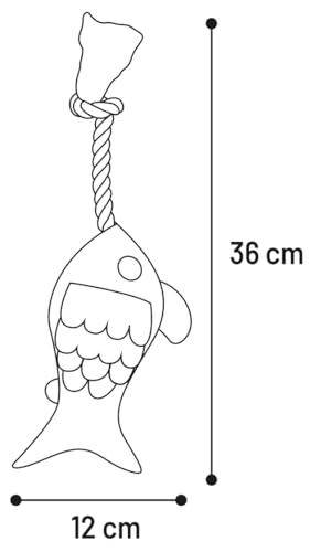 Flamingo HS Leder SWA Fisch BRAUN 36x12x4,5CM