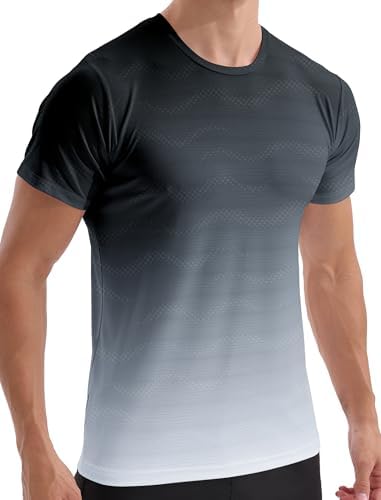 Mens Dry Fit Workout Shirts Quick Dry Performance Gym T Shirts fo...